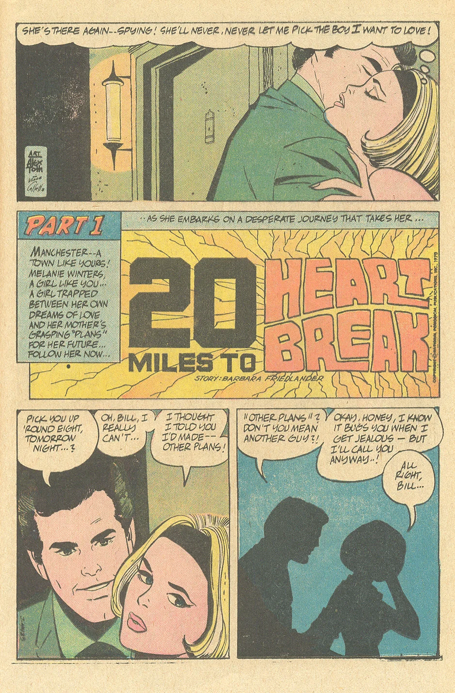 20 Miles to Heartbreak Alex Toth romance comic DC story