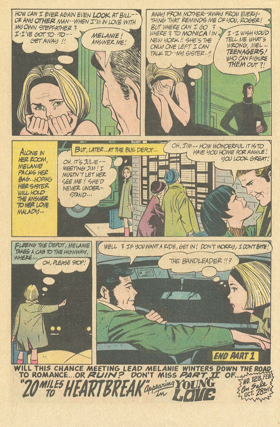 20 Miles to Heartbreak Alex Toth romance comic DC story