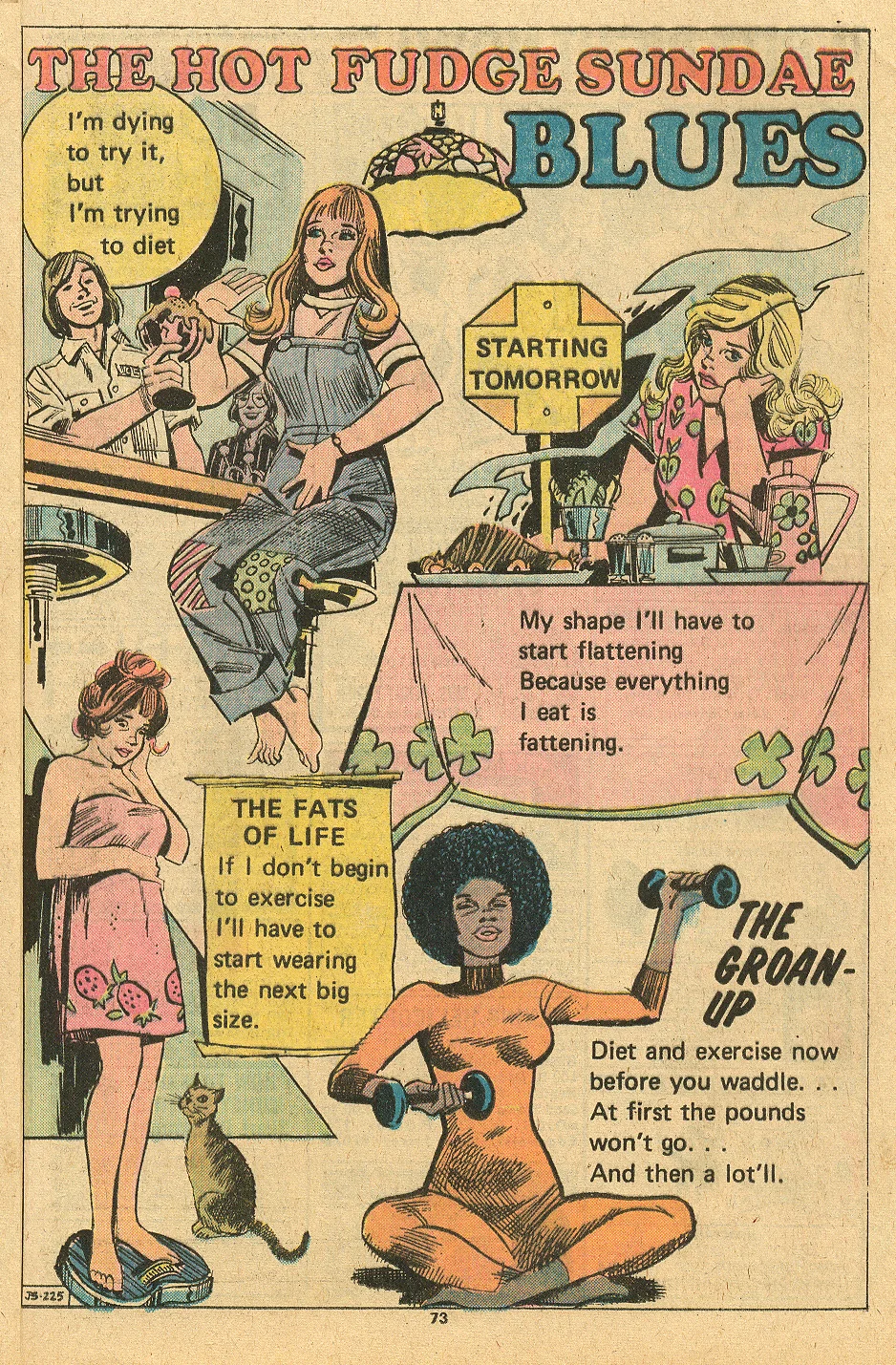 "The Hot Fudge Sundae Blues" Young Love #113 (December 1974/January 1975) Illustrated by Creig Flessel