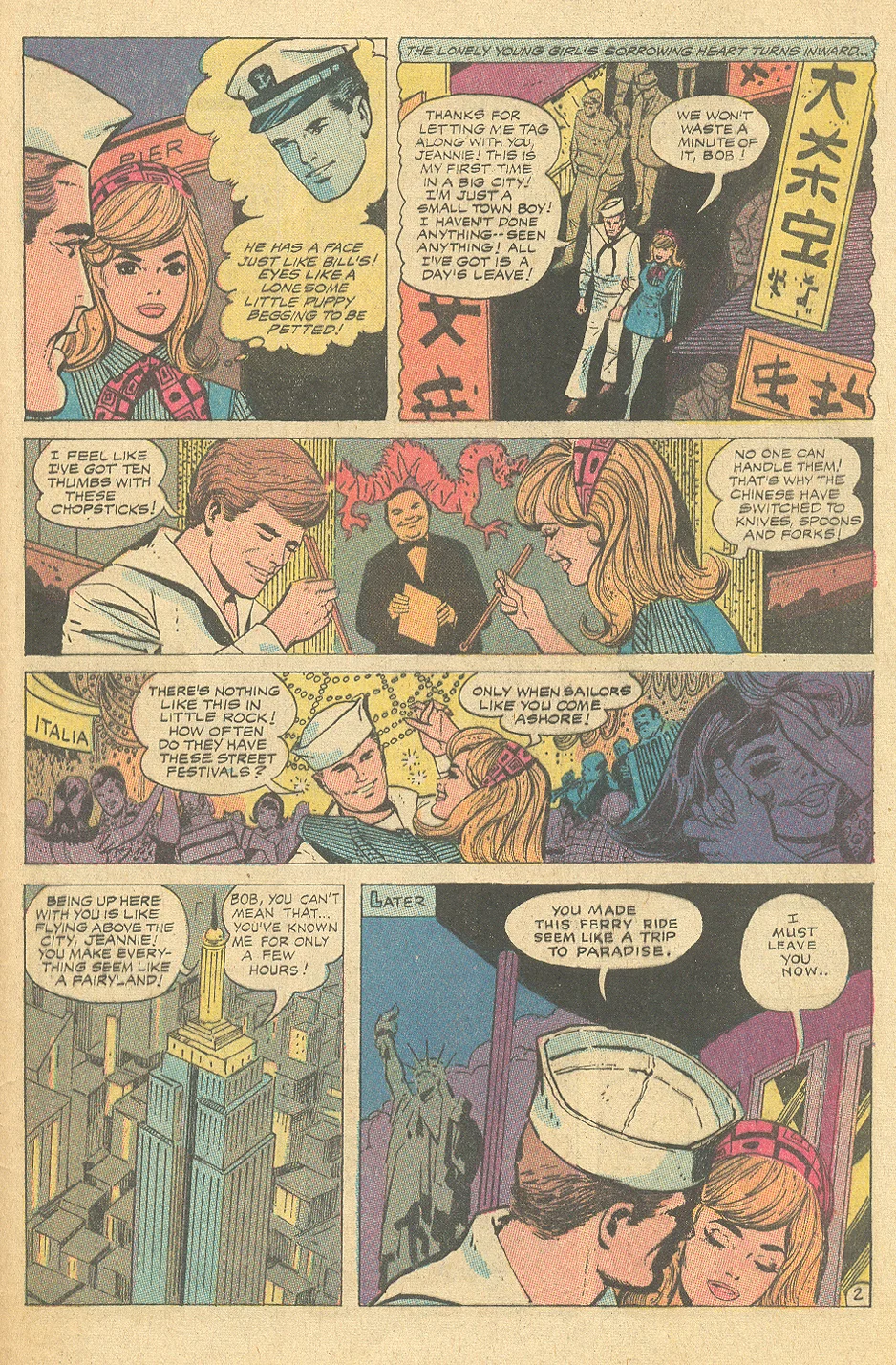Young Romance #166 (June/July 1970) with art by Win Mortimer and Vince Colletta