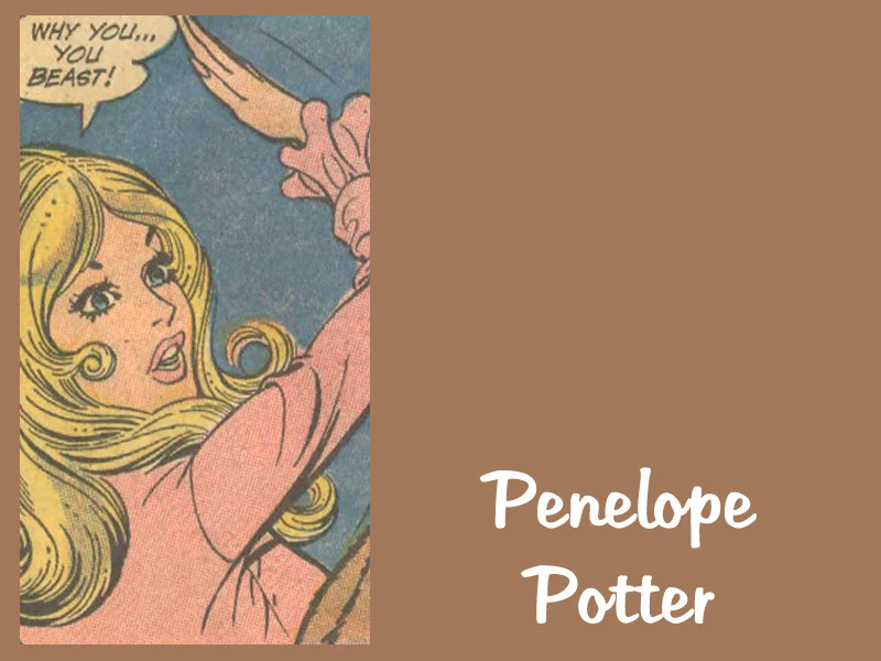 Penelope Potter from "The Mis-Adventures of Penelope Potter" in issues of Secret Hearts and Young Love