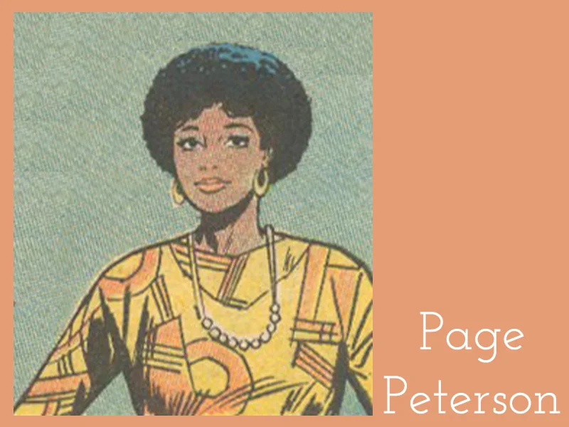 Page Peterson from "Do's and Dont's of Dating" in issues of Girls' Love Stories , Secret Hearts , and Young Romance