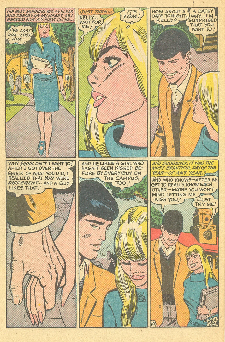 "Love Was a Lie!" (Cover and pencils by Jay Scott Pike) from Girls' Love Stories #129 (August 1967)