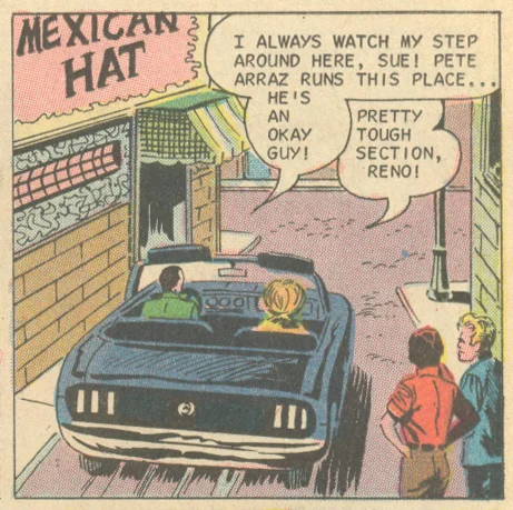 Don't be timid about venturing outside your comfort zone at the Mexican Hat! "A Press Agent's Dream" For Lovers Only #61 (October 1971)