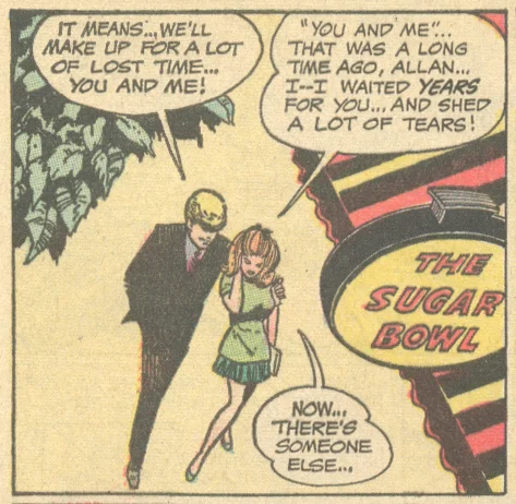 Give your sugar some sugar at The Sugar Bowl! "My First Romance" Heart Throbs #131 (April/May 1971)