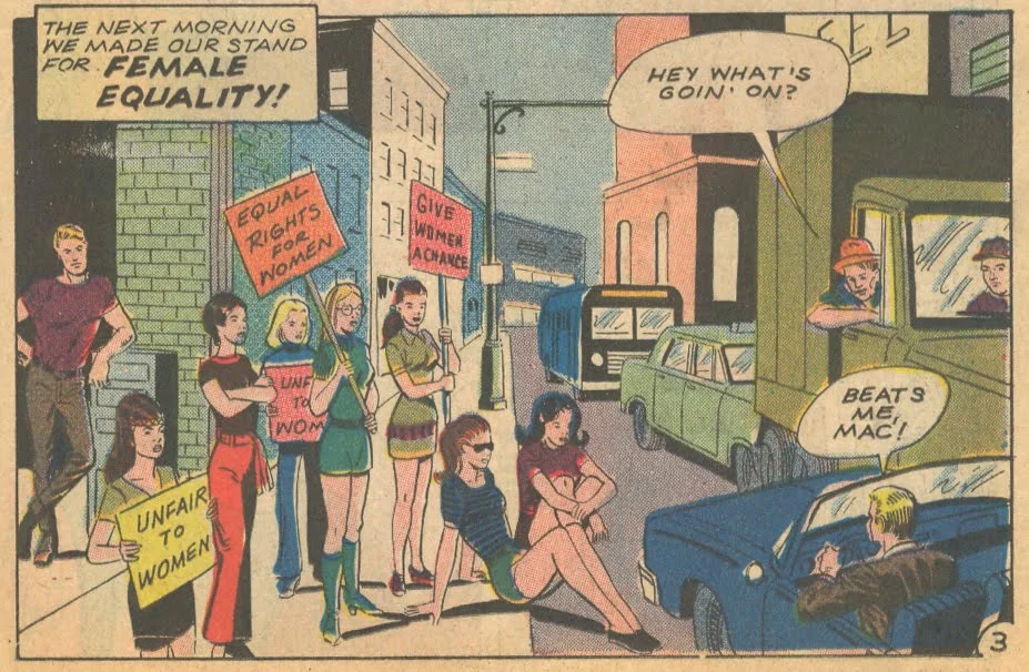 "Nobody Wants a Girl Auto Mechanic!" from Career Girl Romances #66 (December 1971)
