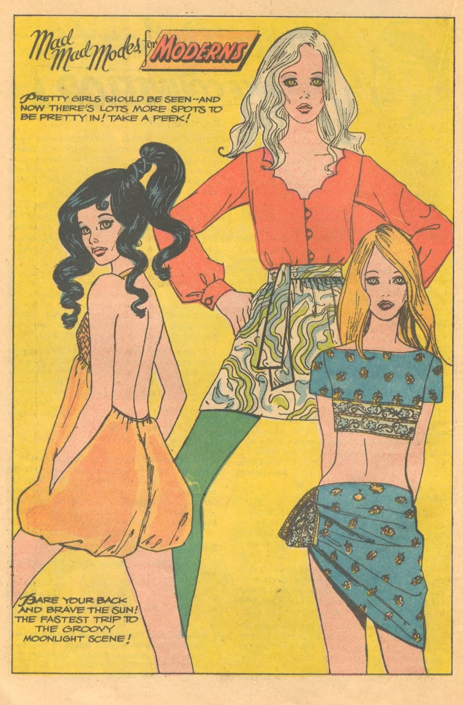 romance comic book fashion page