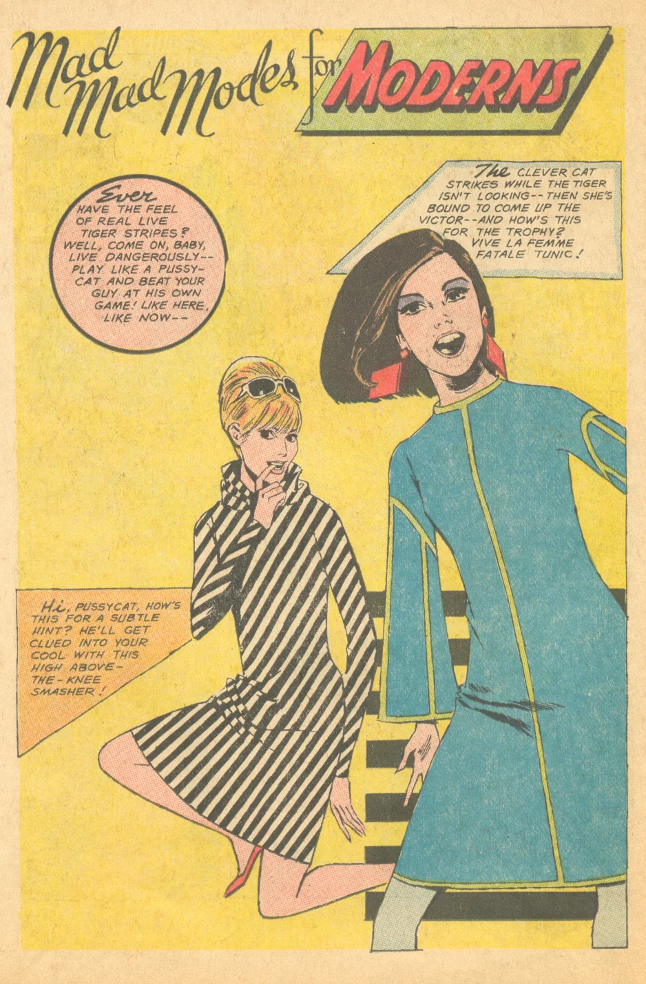 "Mad Mad Modes for Moderns" Illustrated by Tony Abruzzo Falling in Love #90 (April 1967)