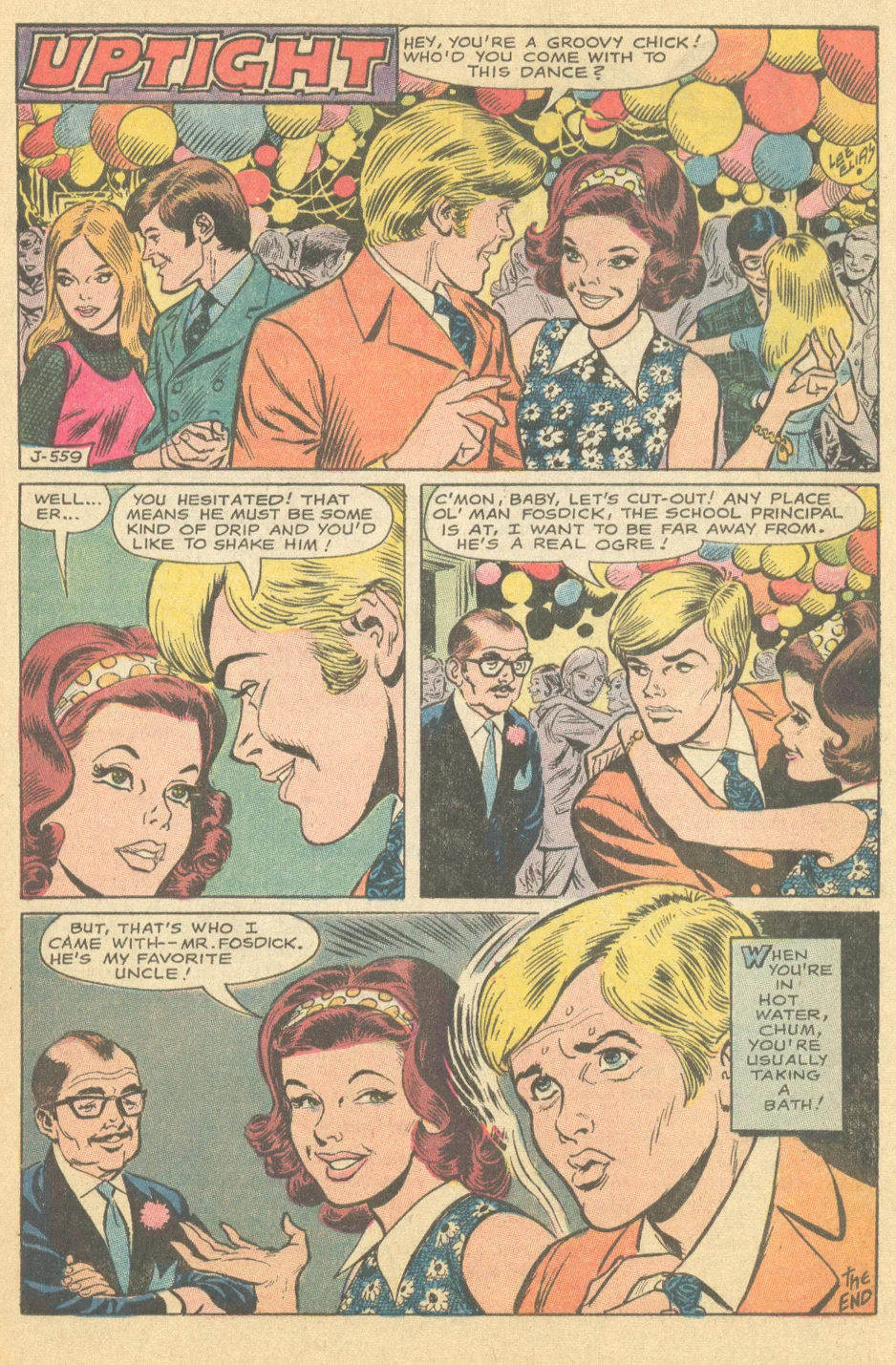 "Uptight" - Lee Elias Young Love #84 (January/February 1971)