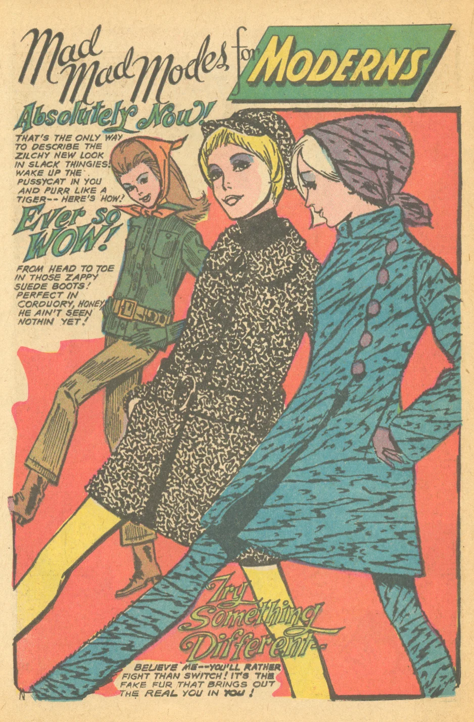 Vintage romance comic book fashion