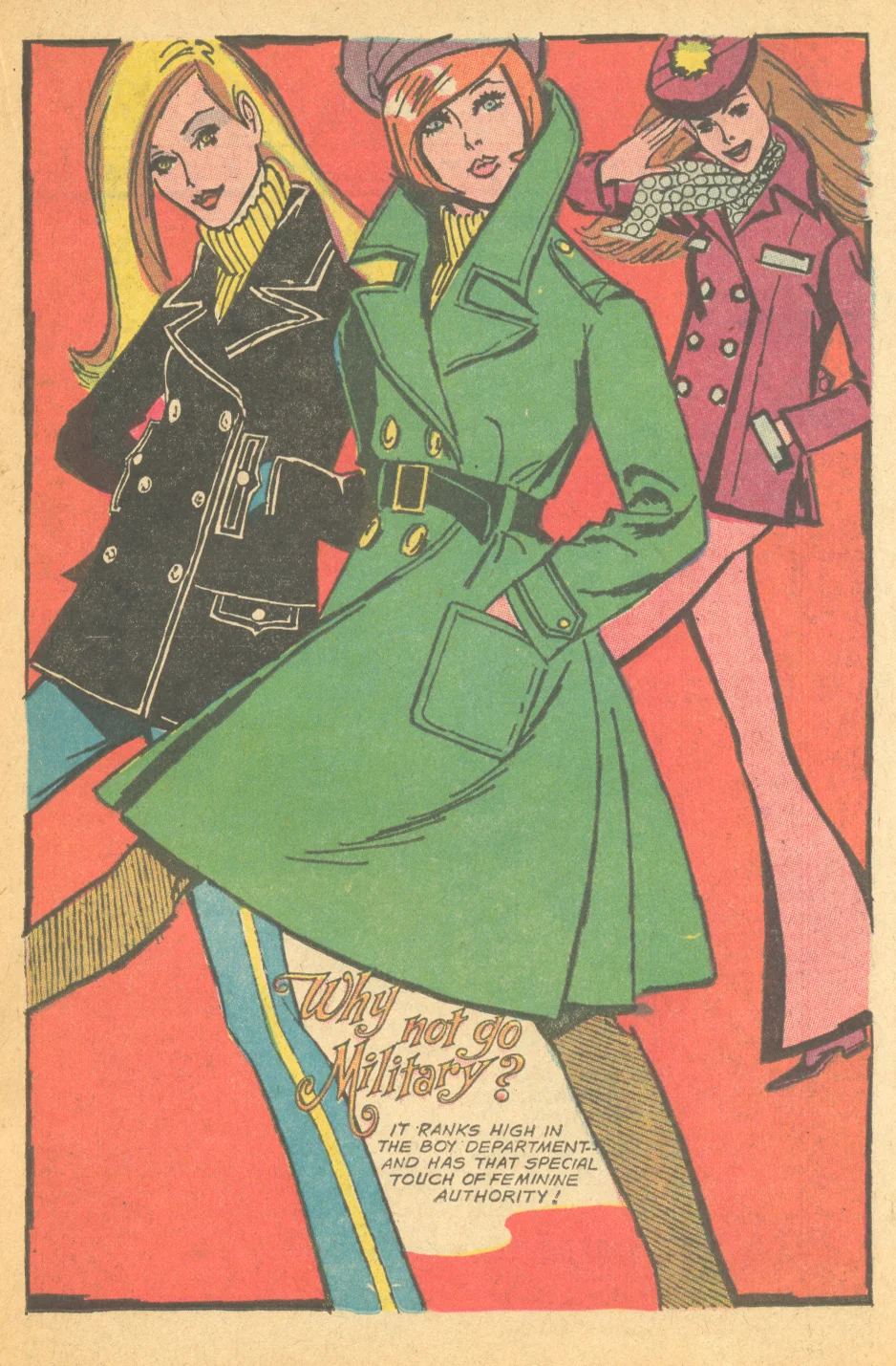 Vintage romance comic book fashion