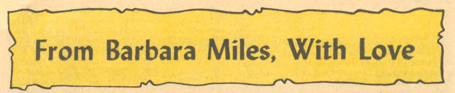 Nothing fancy for Babs -- a simple banner will do, thank you very much! (1964)