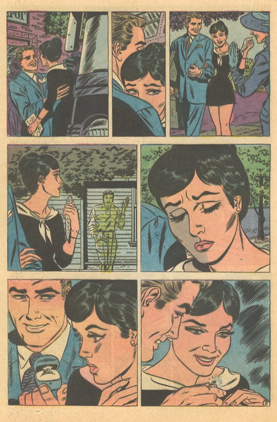 Silent romance story Heart Throbs #63 (December/January 1960)