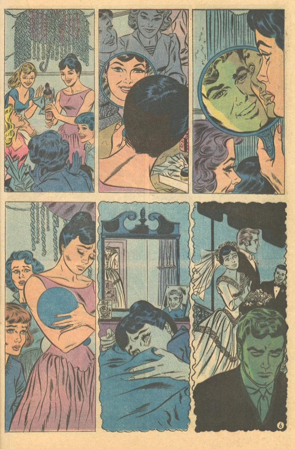 Silent romance story Heart Throbs #63 (December/January 1960)