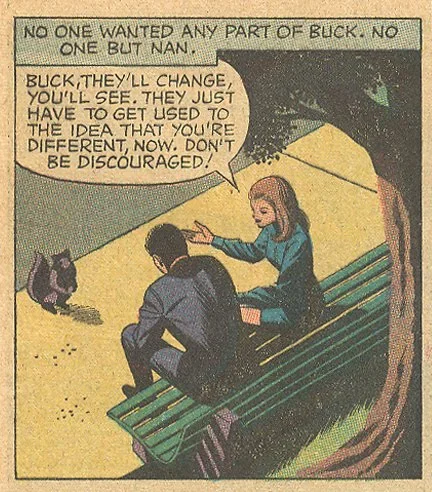 Squirrel or very tiny Ewok? You decide. "Just No Good" Young Romance #166 (June/July 1970)