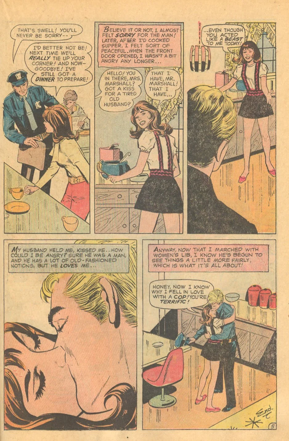 Romance comic book Women's Lib in popular culture