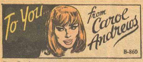 Tellin' it the way it is: "To You... From Carol Andrews" Falling in Love #122 (April 1971)