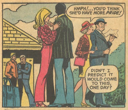 Interracial romance comic book story DC Comics Black and white