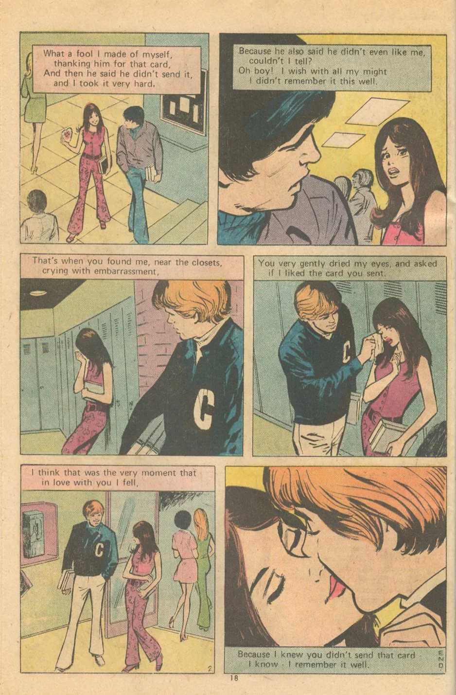 "Remember Your Valentine" from Young Love #112 (November 1974) with art by the very romantic Winslow Mortimer