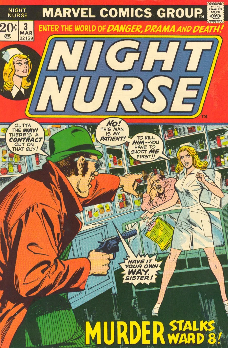 Night Nurse #3 Linda Carter Marvel Comics romance comic book
