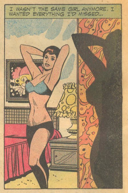 Creepy clown painting alert! From "Heavy Date! Girls' Love Stories #165 (January 1972)