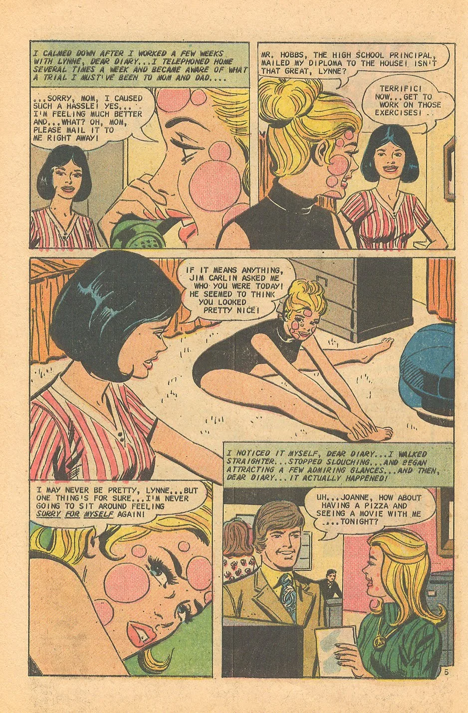 Charlton Secret Romance Story I was a teenage Skag romance comic books