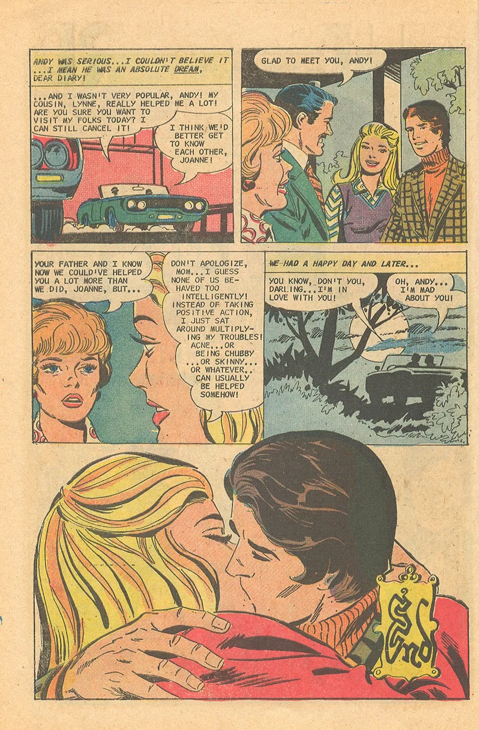 Charlton Secret Romance Story I was a teenage Skag romance comic books