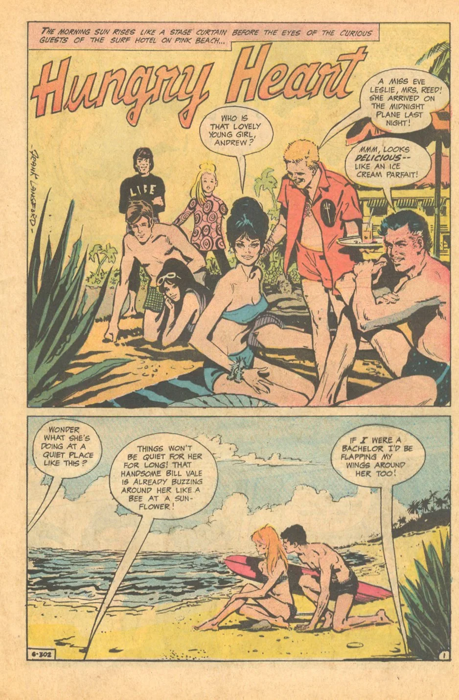 British illustrator Frank Langford American romance comic books DC Comics