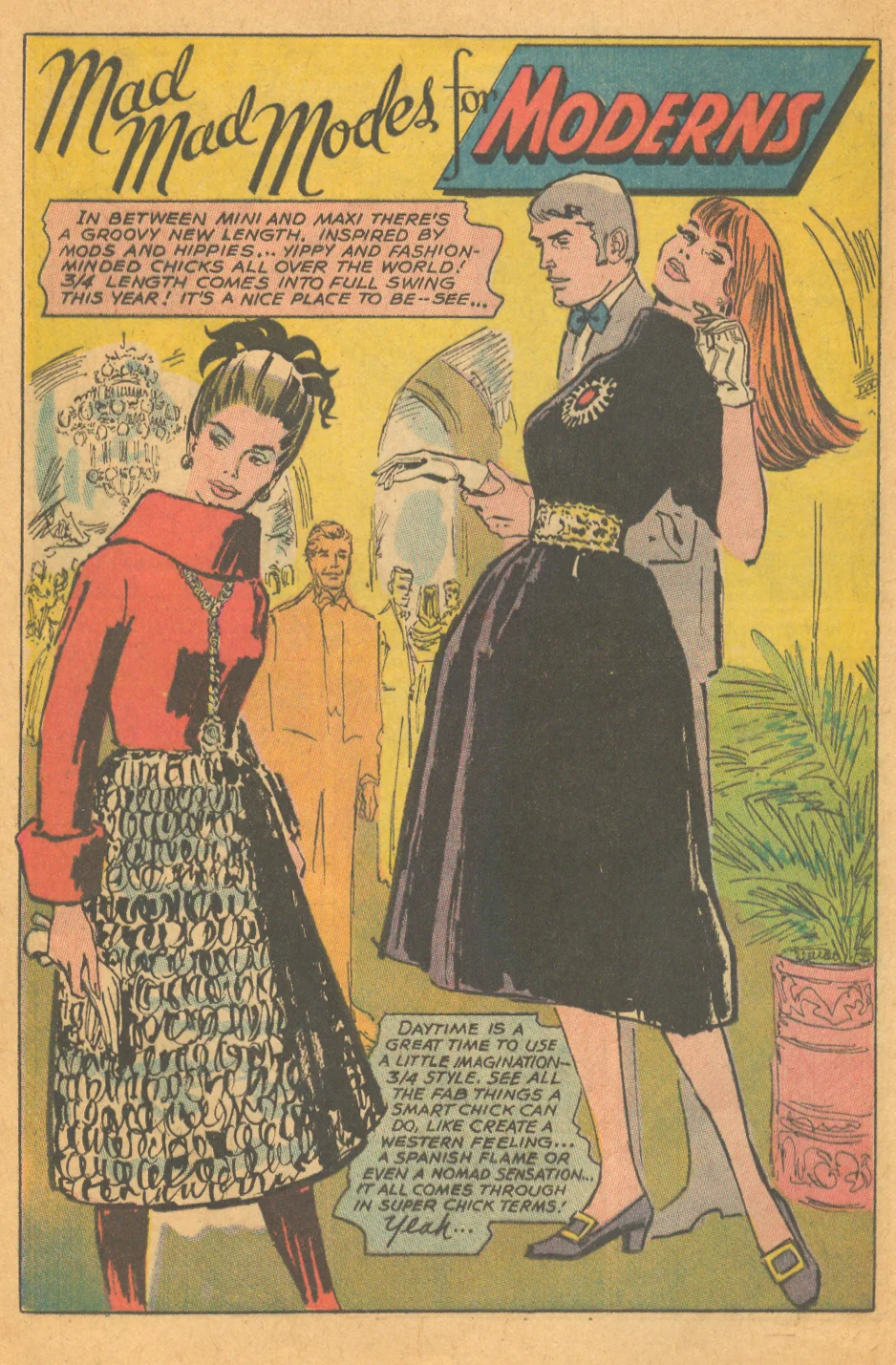 Romance comic book vintage fashion illustration