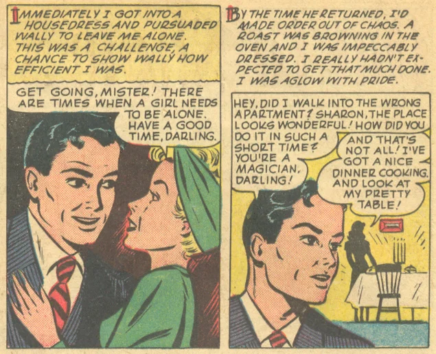 Real Love vintage romance comic book stories sequential crush 1950s