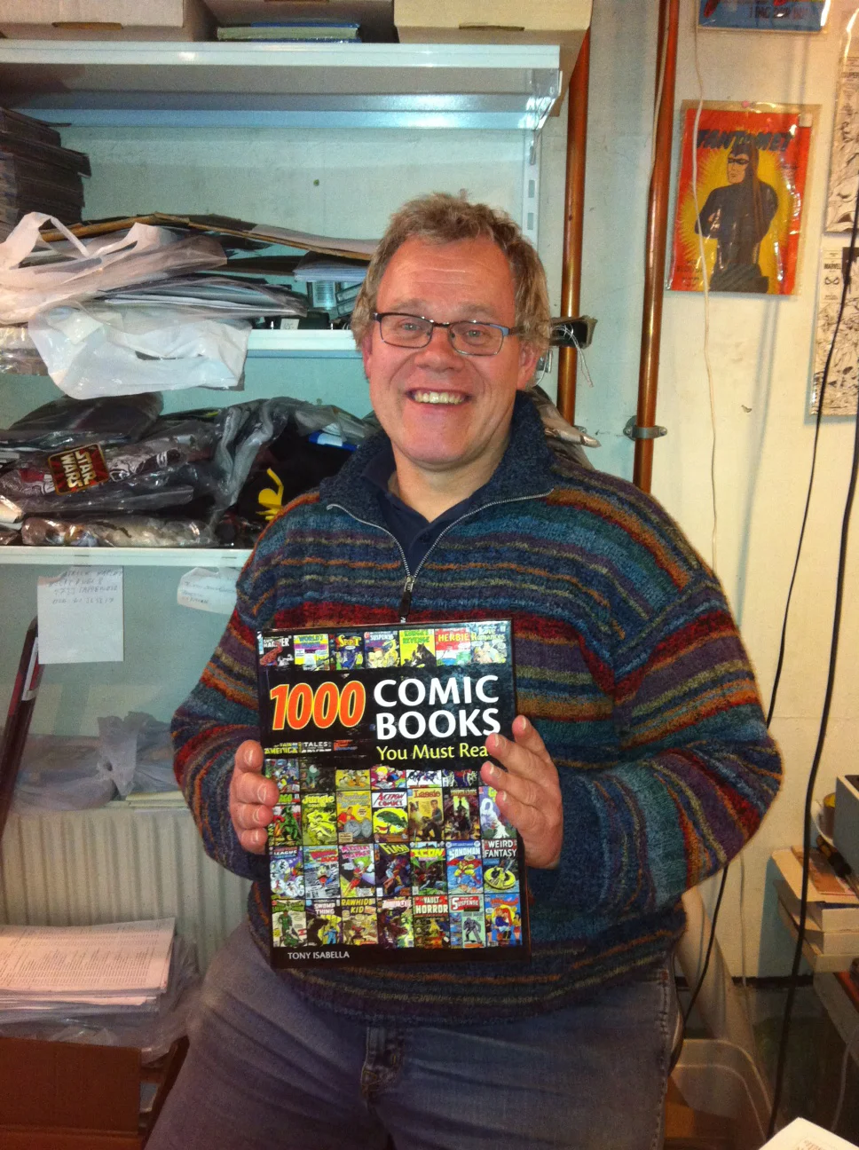 This one is for you, Tony! Your book is for sale in Denmark! (As held by Komics owner, Kjeld)