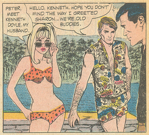 Whoa! That outfit is quite the statement, isn't it? From "I'll Be a Modern Wife" Just Married #61 (November 1968) Pencils and Inks: Luis Avila
