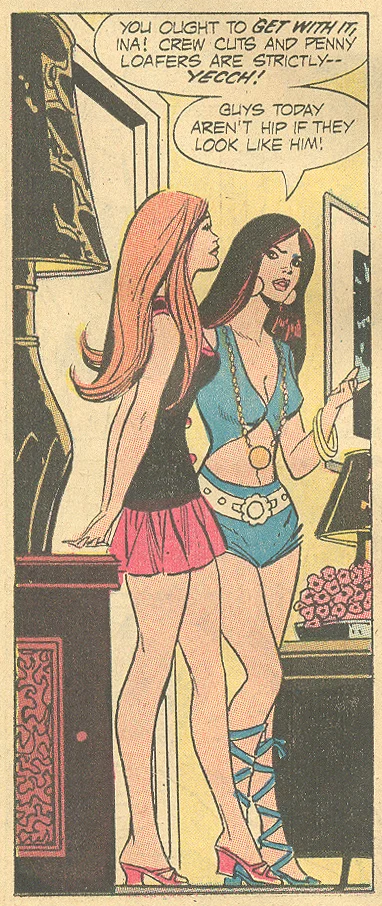 Gratuitous hot pants! From "The Facts of Life" Young Romance #178 (January 1972)
