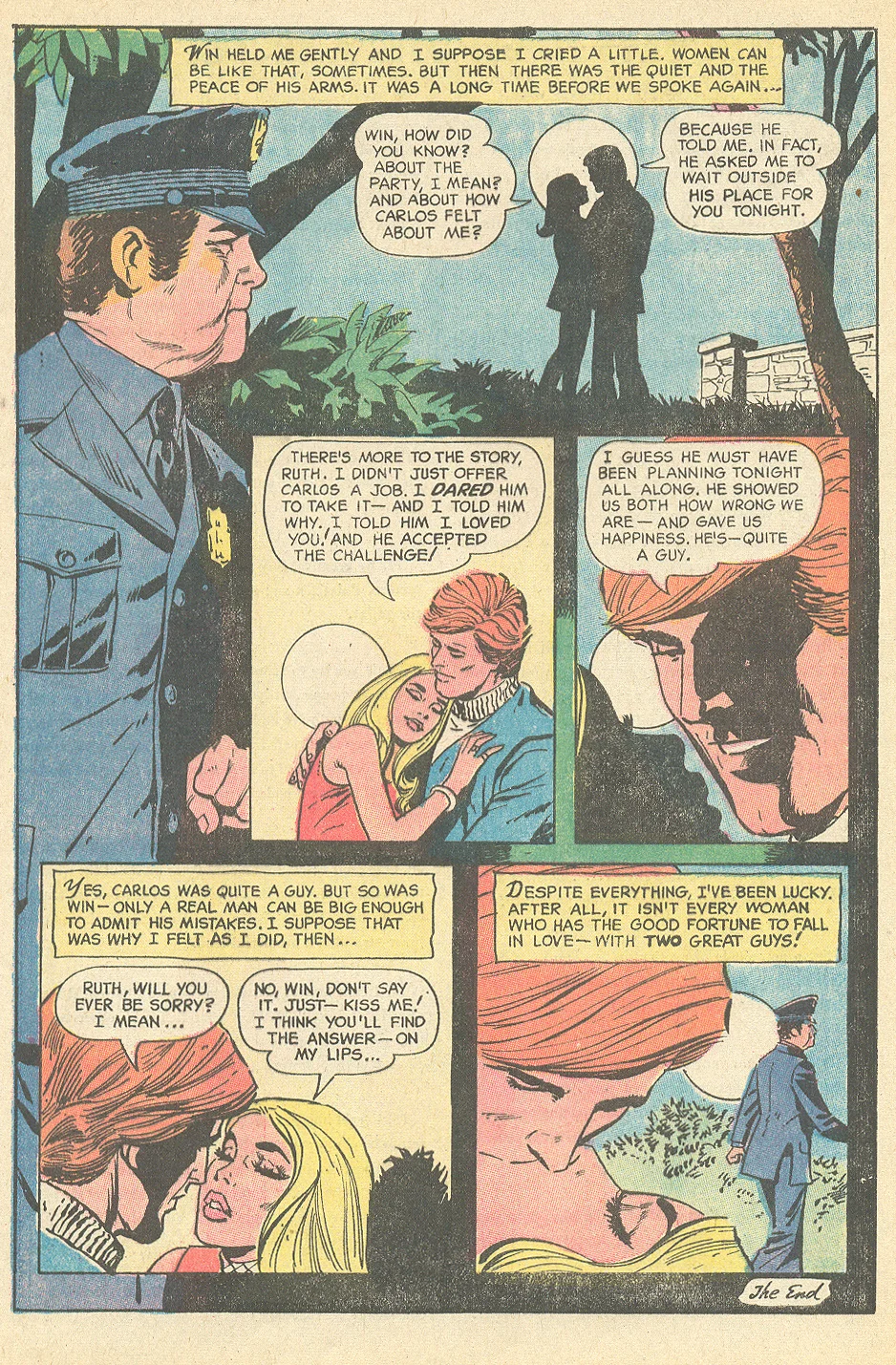 "The Wall Between Us" Young Romance #175 (October 1971) Pencils: Art Saaf, Inks: Vince Colletta Interracial romance diversity hispanic characters