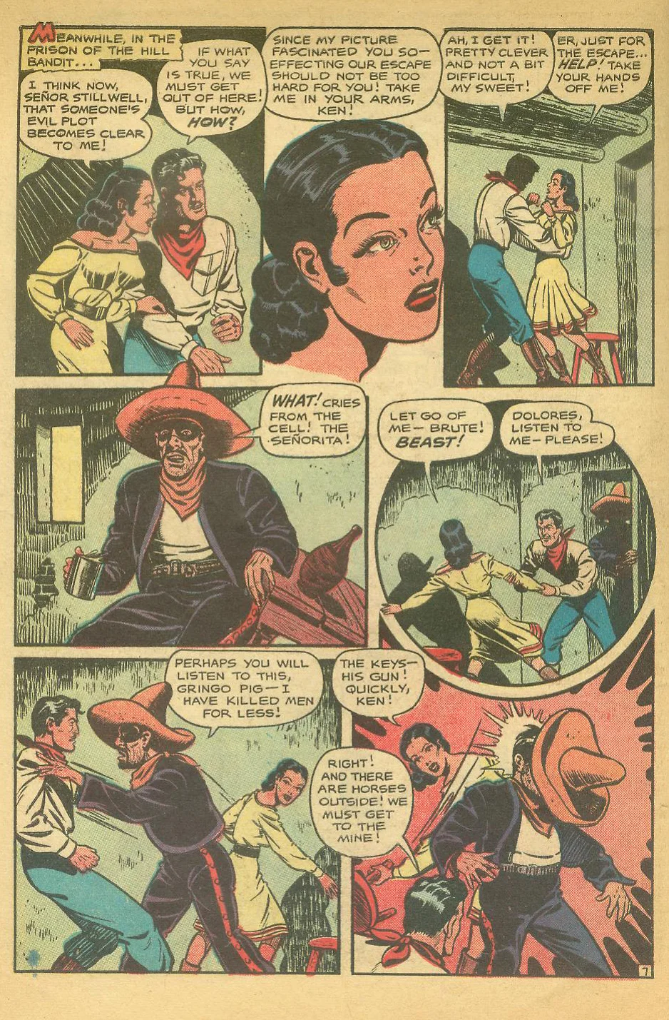 vintage romance comic books Cowgirl Romances 1950s Fiction House