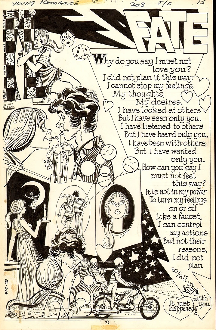 Creig Flessel One-Pager "Fate" from Young Romance #203 (January/February 1975)