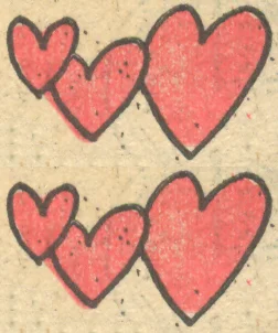 Romance comic book hearts Sequential Crush