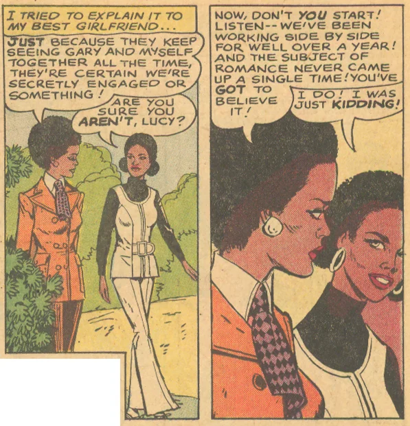 African-American characters in romance comic books 1970s Black characters