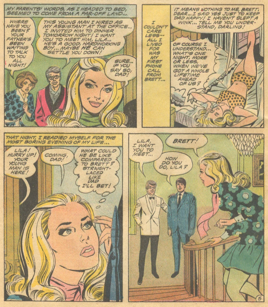 Too Spoiled for Love romance comic book story DC Comics