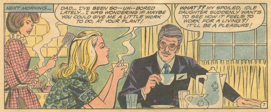 Too Spoiled for Love romance comic book story DC Comics