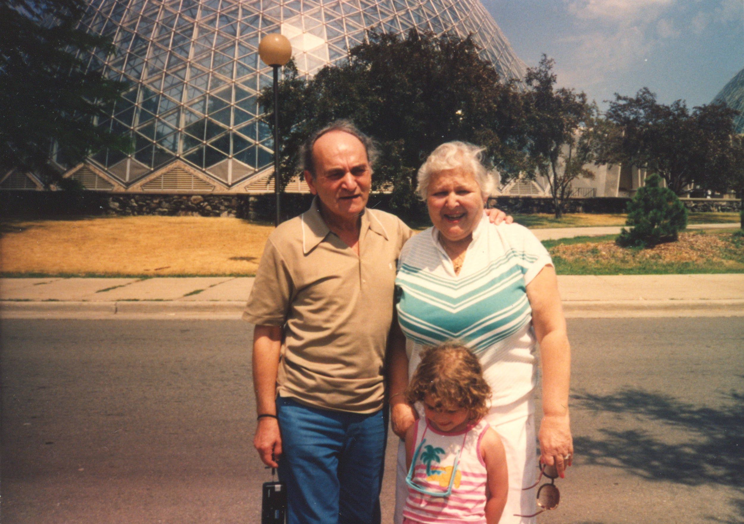 Me and my grandparents, Marty and Carrie Nodell in 1988