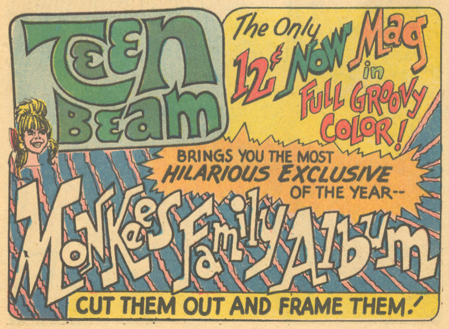 The Monkees advertisements in Romance comic books