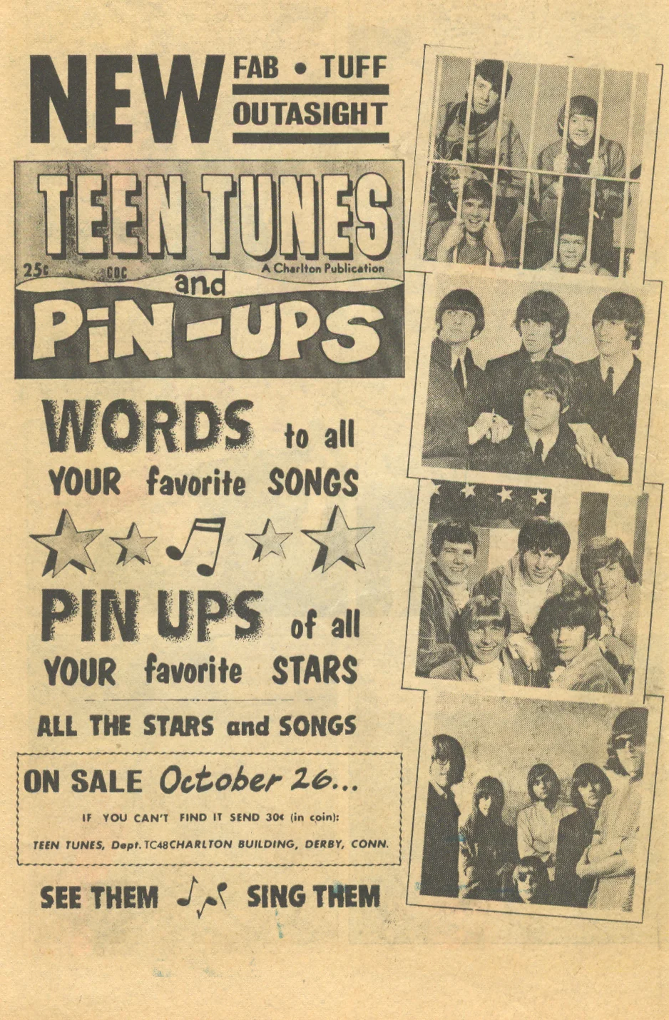 The Monkees advertisements in Romance comic books