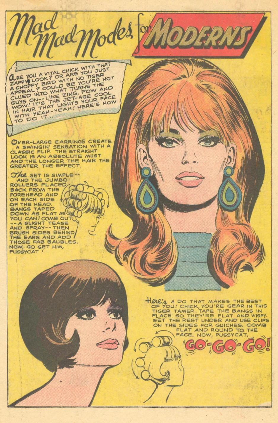 Vintage fashion illustration hair styles Jay Scott Pike