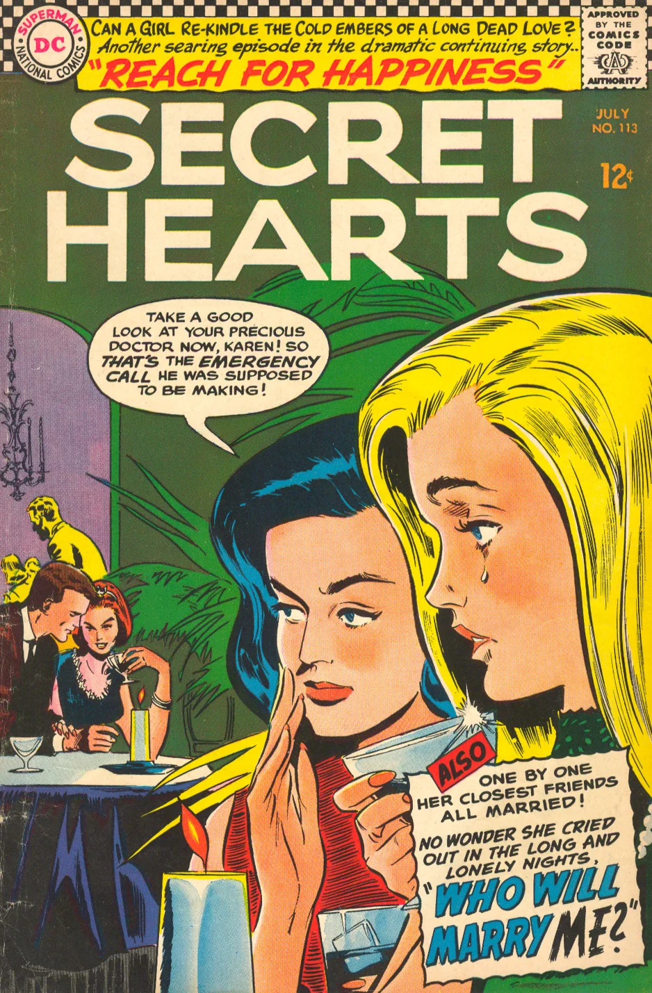 Secret Hearts romance comic book soap opera love story drama Peyton Place
