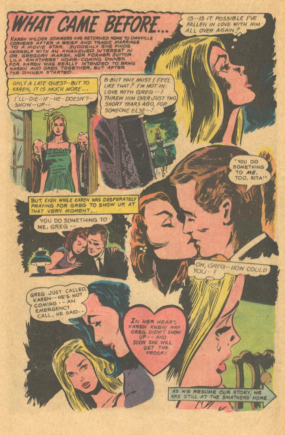 Secret Hearts romance comic book soap opera love story drama Peyton Place