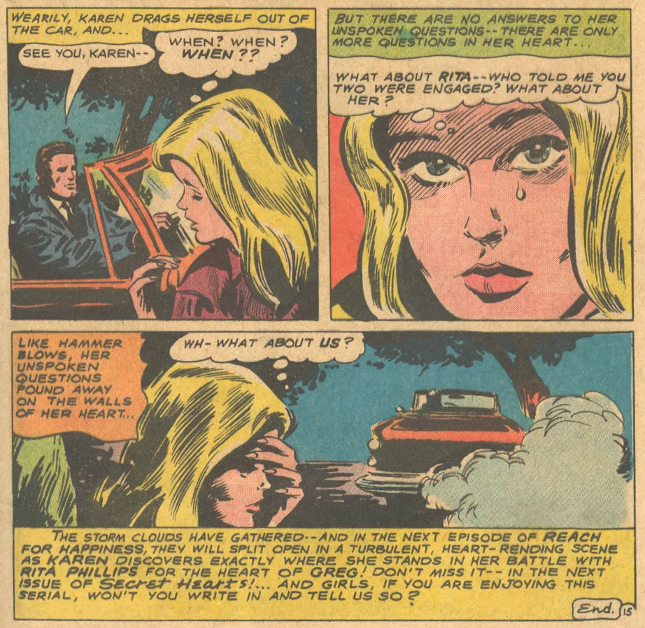 Secret Hearts romance comic book soap opera love story drama Peyton Place