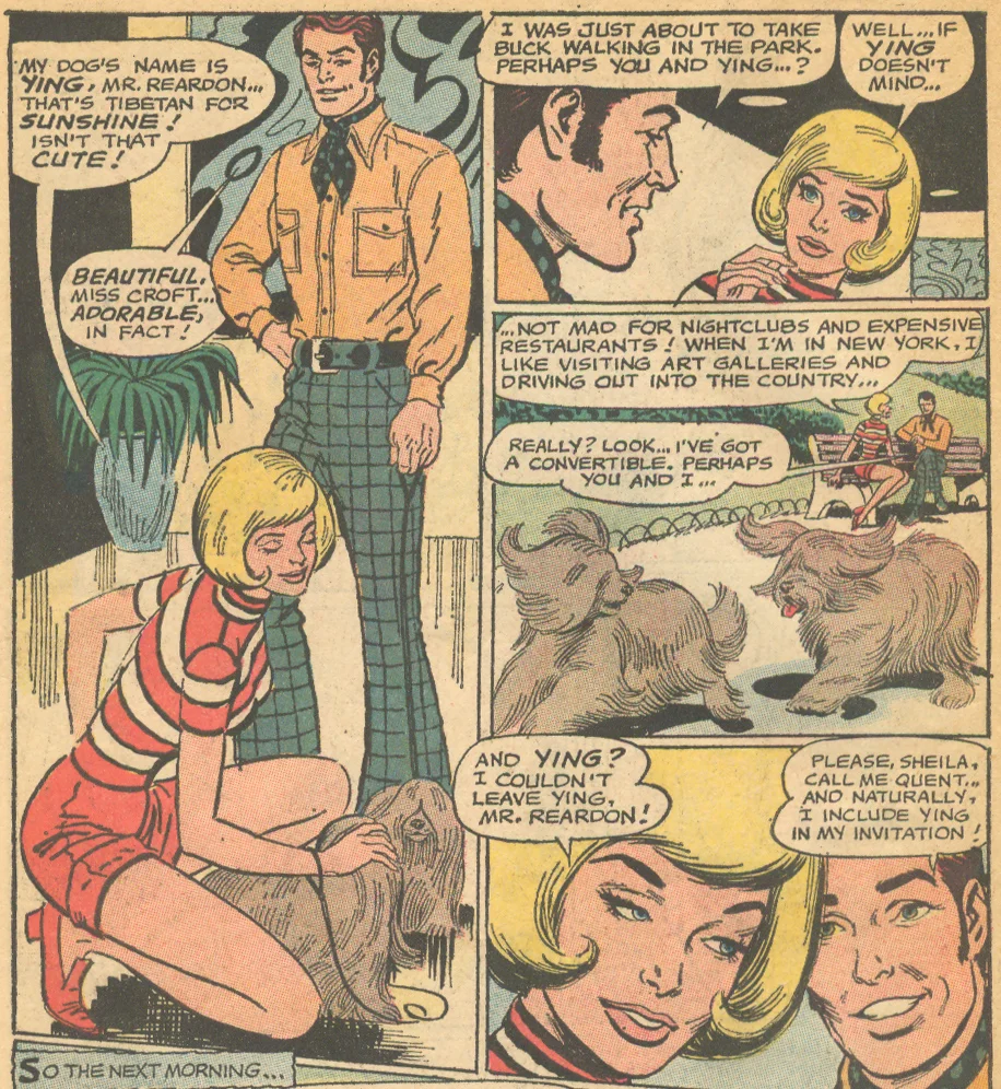 Falling in Love romance comic books dogs in comics