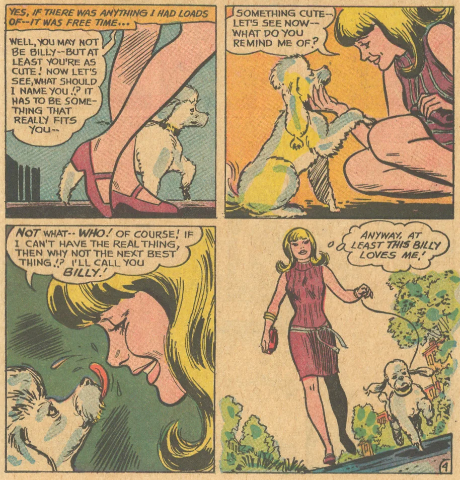Puppy love romance comic book Nick Cardy illustrated romance story