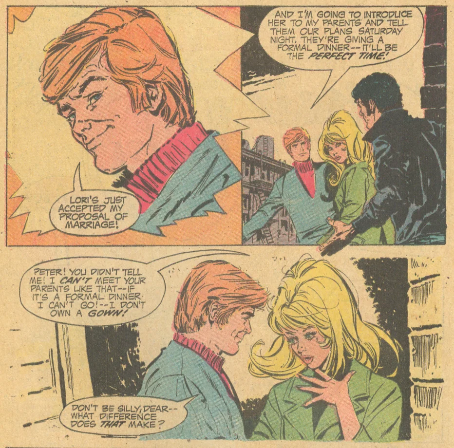 "Love on a Rooftop!" from Young Love #90 (December 1971) Frank Langford